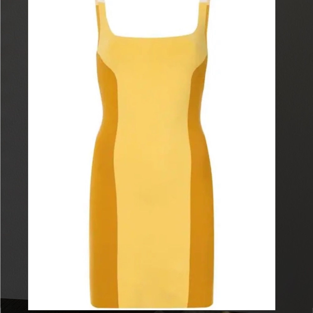 Nagnata COLOUR BLOCK MINI DRESS IN YELLOW NWOT